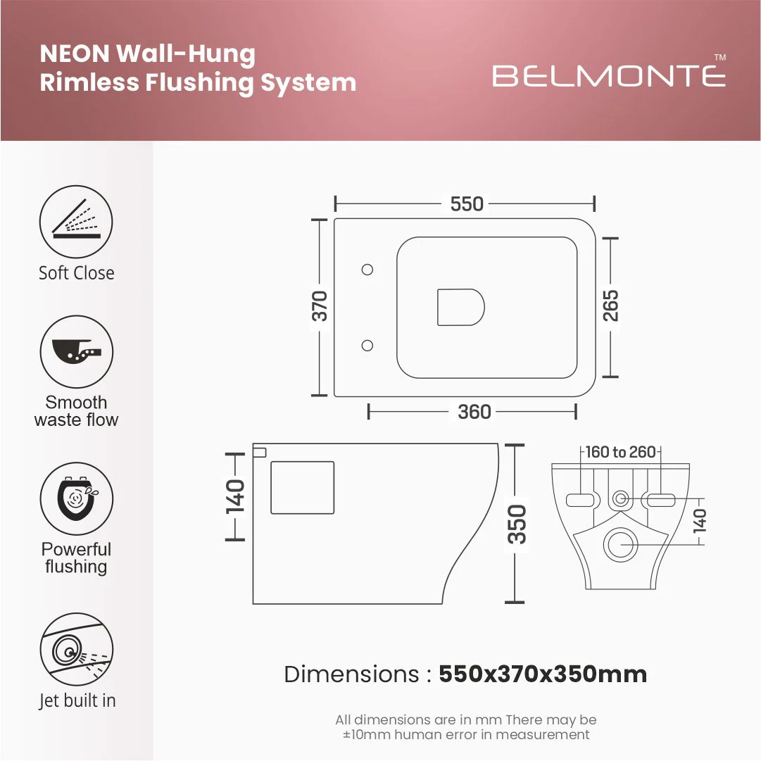 Designer Wall Hung Water Closet (Neon W/H 28) - Image 4